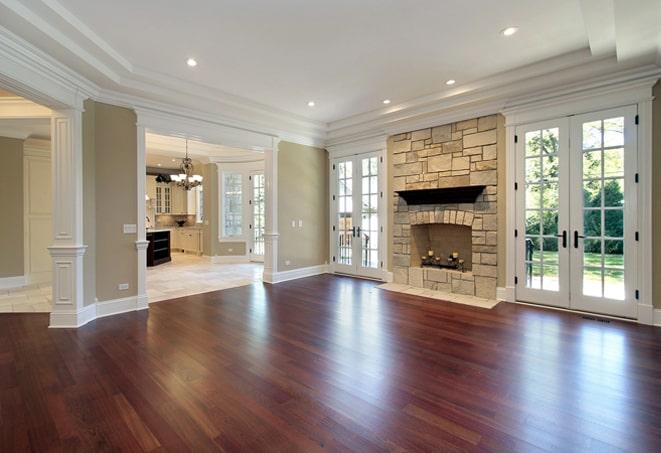 smooth and polished wood flooring surface